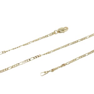 Gold filled 2.0 mm link figaro chain 19.6 inches for wholesale necklace dainty jewelry making supplies wa-777