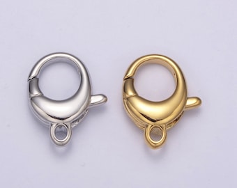 Gold / Silver Lobster Clasps - Oval Style in 24k Gold Filled L-594 / L-595