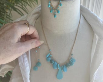Turquoise Set with Necklace, Bracelet & Earrings