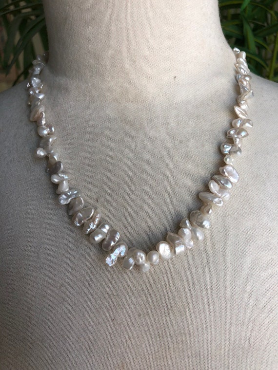 Biwa Pearl Necklace Etsy Australia