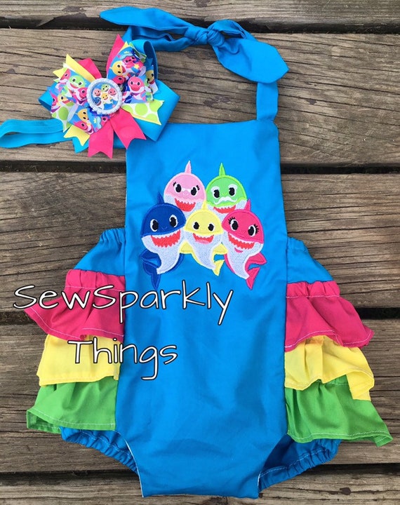 shark romper baby