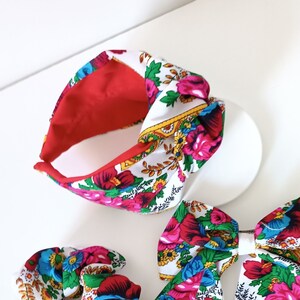 White Flower knotted Hairband Women headband Handmade hair accessory High-quality Alice band Floral fabric headpiece Turban SET gift for her