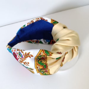Women&#39;s flowers headband Twisted hairband Knotted headband Floral fabric twisted hairband head wrap Women&#39;s knot headband Gift idea for her