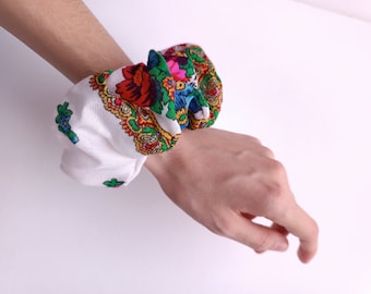 Large scrunchie  Ukrainian scarf  Folk costume Ukrainian gift Babushka Head scarf Ukrainian women  traditions Slavic ethnic shawl