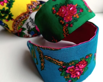 Gift from Ukraine Folk women headband Flower Wide comfortable hairbands Adult traditional headband for women Ethnic national head covering