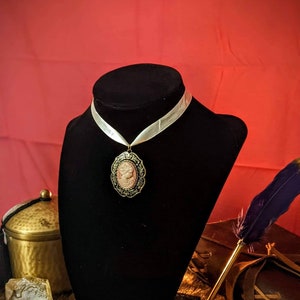 Cameo Halskette, historische, Vintage Stil Trachten/Mode Halskette, Amulett