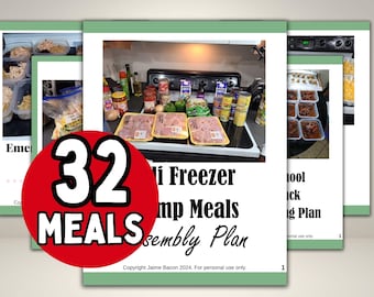 Freezer Meals Bundle PDF; 7 Freezer Meal Plans With Grocery Lists and Prep Plan; Easy Freezer Meals for Busy Moms; Freezer Meal Guide