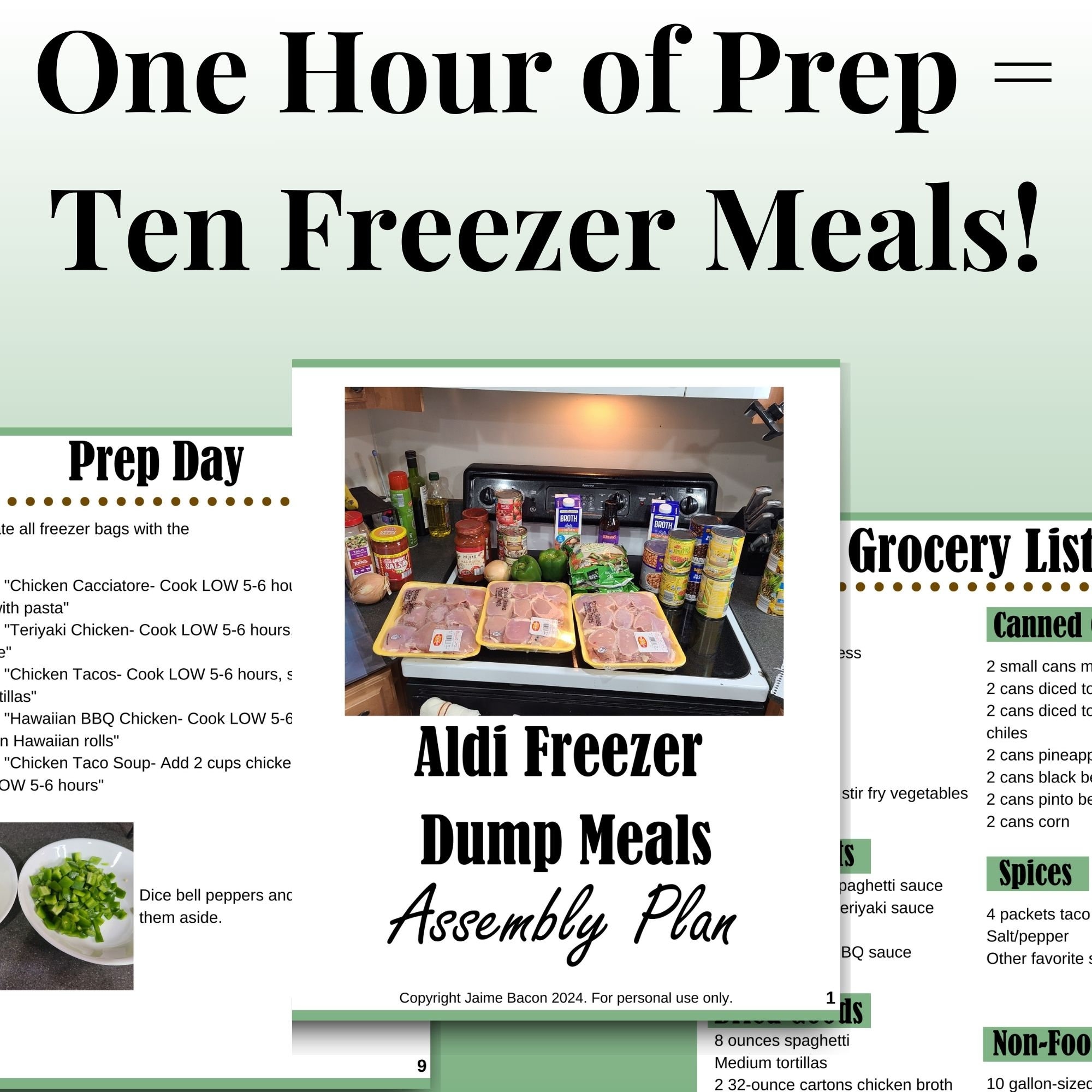 Freezer Meal Plan Aldi Dump Meal Assembly Plan Freezer Prep Meal Prep
