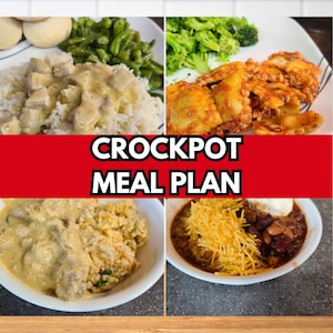 Monthly Meal Plan Printable PDF; Slow Cooker Cook Book; Recipe Book With Groceries; Crockpot Recipes for Meal Planning