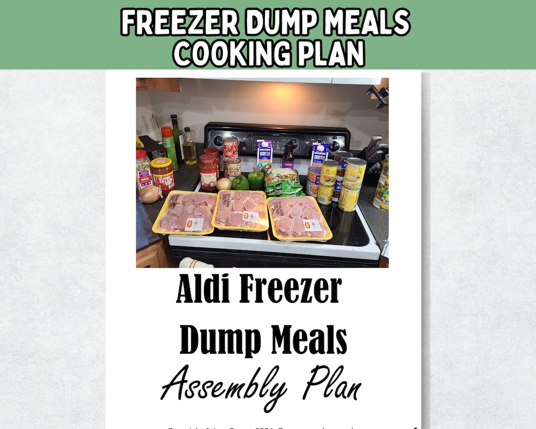 Freezer Dump Meals Assembly Plan; Aldi Dump Meals; Freezer Prep