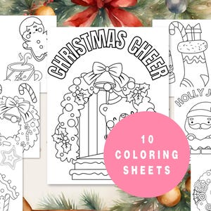 Printable Christmas Coloring Pages; Christmas Coloring Book; Christmas Activity for Kids; Printable Coloring Pages