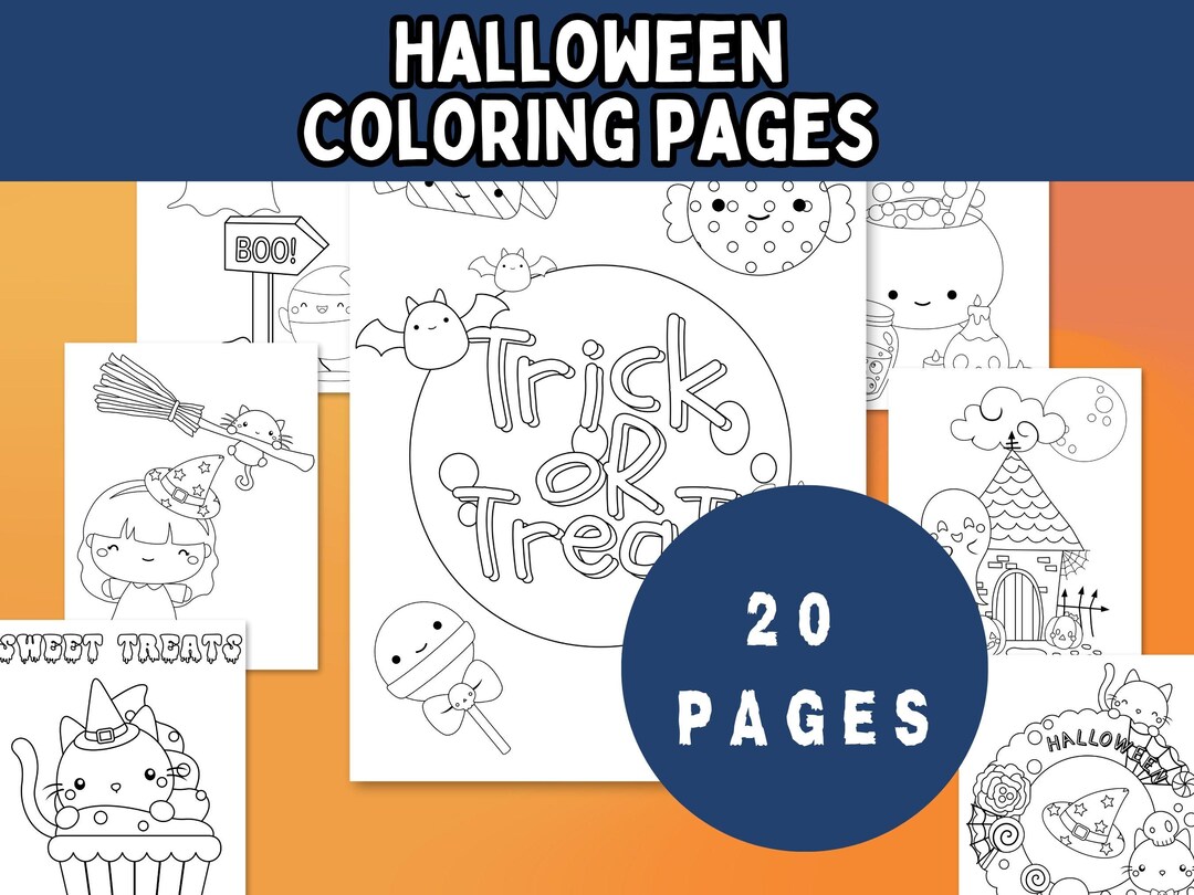 Halloween Coloring Pages for Kids; Cute Halloween Coloring Sheets ...