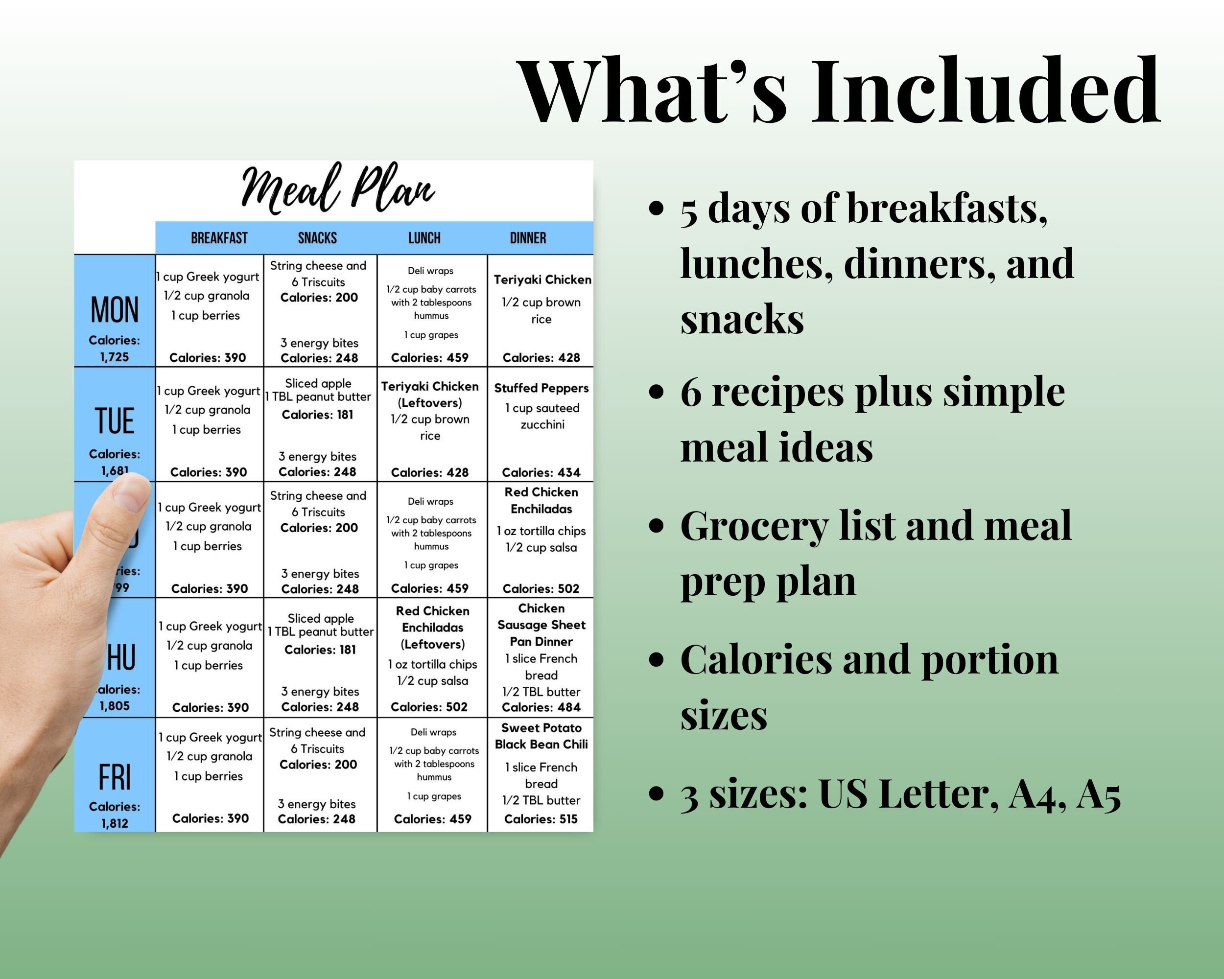 1800 Meal Plan To Lose Weight
