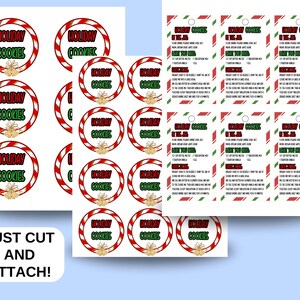 Holiday Cookie Mix in a Jar Printable Labels; Christmas Cookie Recipe ...