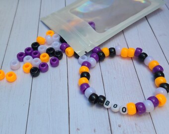Halloween Bracelet Kit; Customizable DIY Name Bracelets for Kids; Halloween Bracelet Party Favors; Halloween Gift