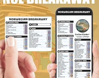 Norwegian Breakaway Cruise Deck Finder Cards: Phone & Printable (Digital Download)