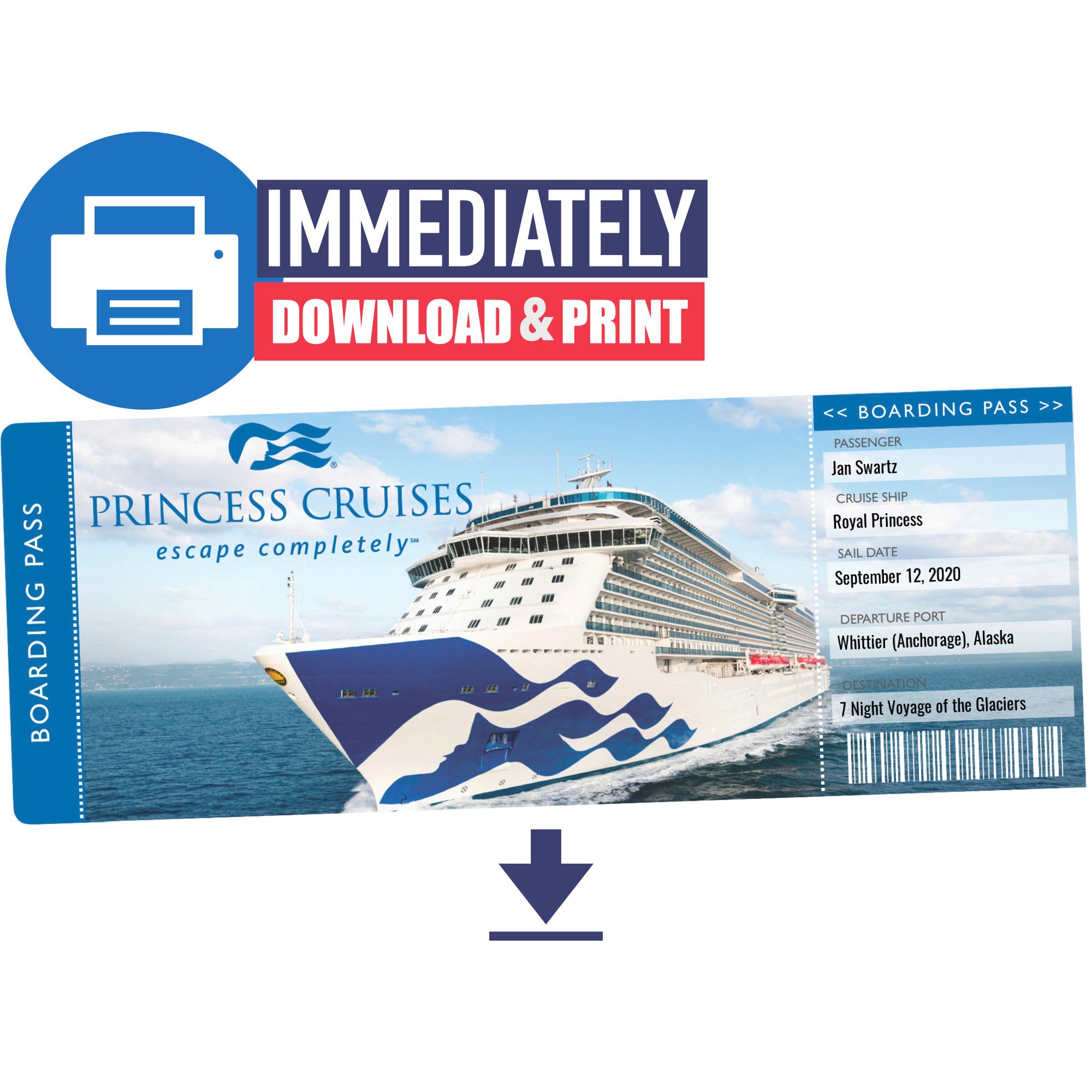 Alaska Cruise Ticket - Etsy