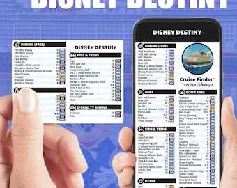 Disney Destiny Cruise Deck Finder Cards – Ship Locator Phone Card (Digital Download)