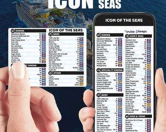 Icon of the Seas Cruise Ship Deck Finder Cards: Phone & Printable (Digital Download)