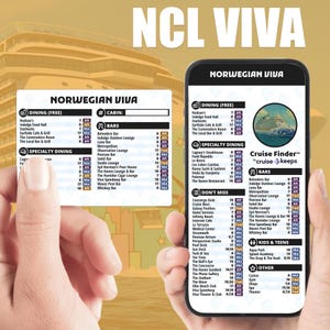 Norwegian Viva Cruise Deck Finder Cards: Phone & Printable Locator (Digital Download