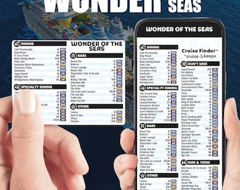 Wonder of the Seas Cruise Ship Deck Finder Cards: Phone & Printable (Digital Download)