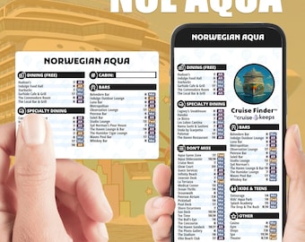 Norwegian Aqua Cruise Deck Finder Cards: Phone & Printable Guide (Digital Download)
