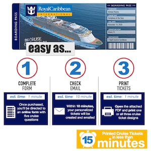Royal Caribbean Cruise Ticket Fully Customizable Instant Download ...