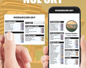 Norwegian Sky Cruise Deck Finder Cards: Phone & Printable Ship Maps (Digital Download)