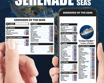 Serenade of the Seas Cruise Ship Deck Finder Cards: Phone & Printable (Digital Download)