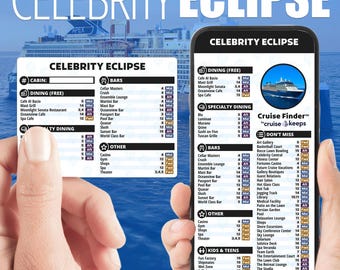 Celebrity Eclipse Cruise Ship Deck Finder-kaarten: telefoon en afdrukbaar (digitale download)
