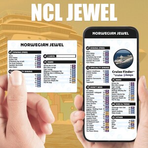 Norwegian Jewel Cruise Deck Finder-kort: Telefon- och utskrivbar guide (digital nedladdning)