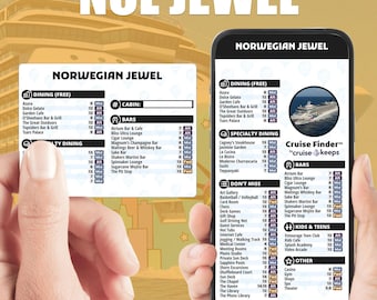 Norwegian Jewel Cruise Deck Finder Cards: Phone & Printable Guide (Digital Download)