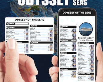 Odyssey of the Seas Cruise Ship Deck Finder Cards: Phone & Printable (Digital Download)