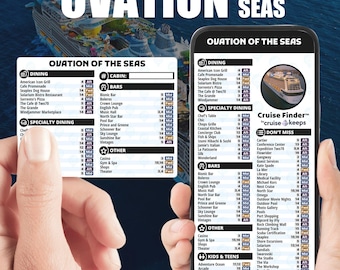 Ovation of the Seas Cruise Ship Deck Finder Cards: Phone & Printable (Digital Download)