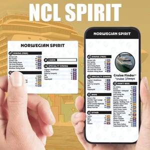 Norwegian Spirit Cruise Deck Finder Cards: Phone & Printable Guide (Digital Download)