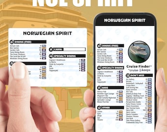 Norwegian Spirit Cruise Deck Finder Cards: Phone & Printable Guide (Digital Download)