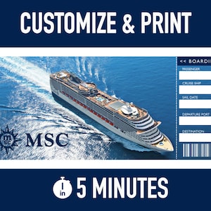 Biglietto crociera MSC completamente personalizzabile: scarica e stampa subito il tuo biglietto MSC