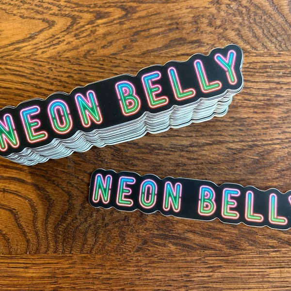 Neon Belly Jiu-Jitsu Sticker - BJJ Vinyl Decal - Die Cut, High Quality