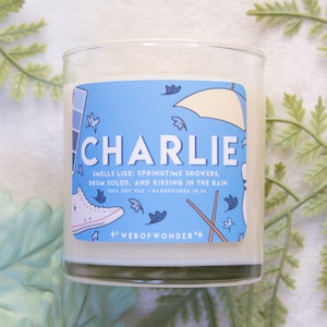 Charlie | Heartstopper Inspired | 100% Soy Wax Candle | Charlie Spring | Gift Ideas | LGBTQ | Candle Gift | Bookish Gifts | Artwork Prints