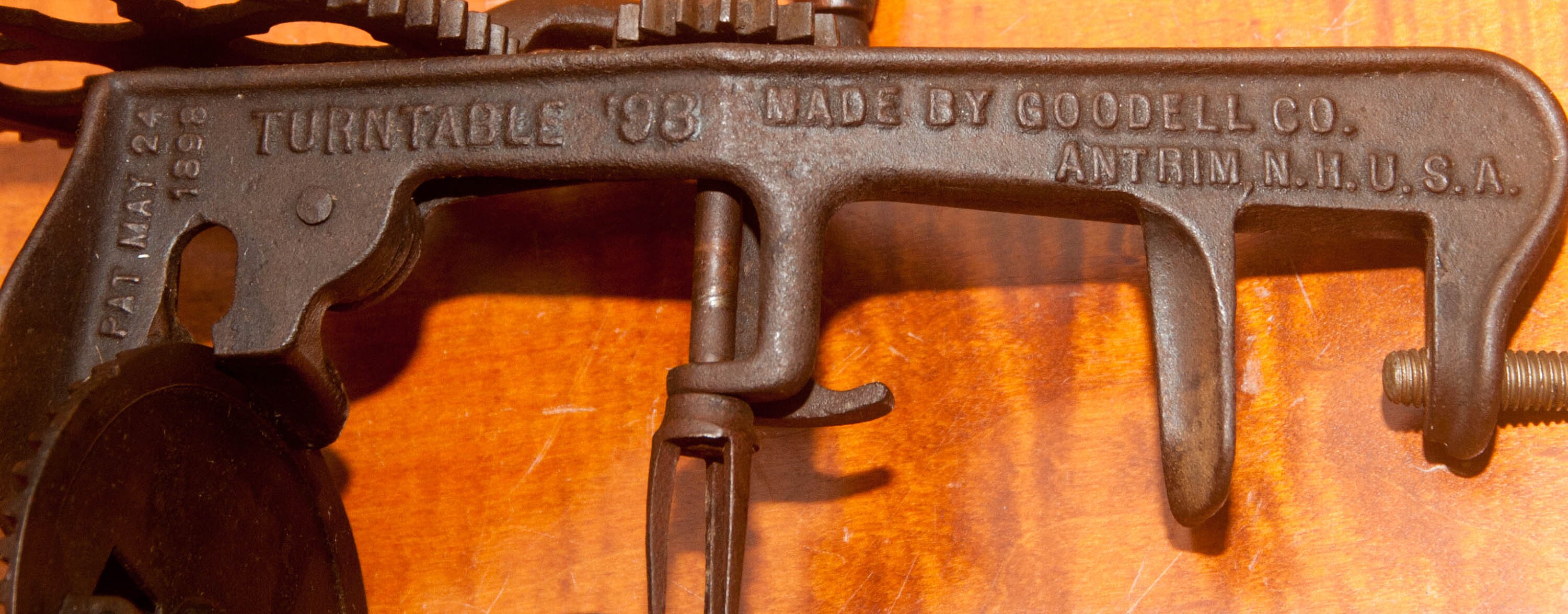 Antique Goodell Co Cast Iron Apple Peeler Antrim NH Etsy