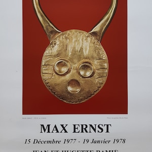 Max Ernst original art poster signed - 17.7&quot;×25.8&quot; (45×65.5cm)
