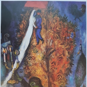 【ヴィンテージ 】Marc Chagall 1949年ポピーフレーム入りポスター Vintage Marc Chagall Exhibition Print | Insitu Manchester