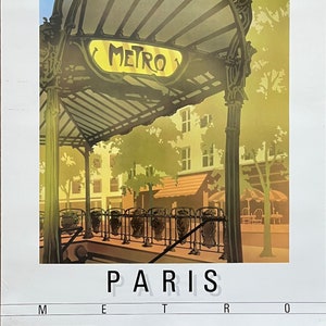 Póster de arte original del metro de París: 60 x 80 cm