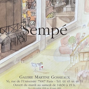 Póster de exposición original de Sempé - 15,7"×23,6" (40×60 cm)