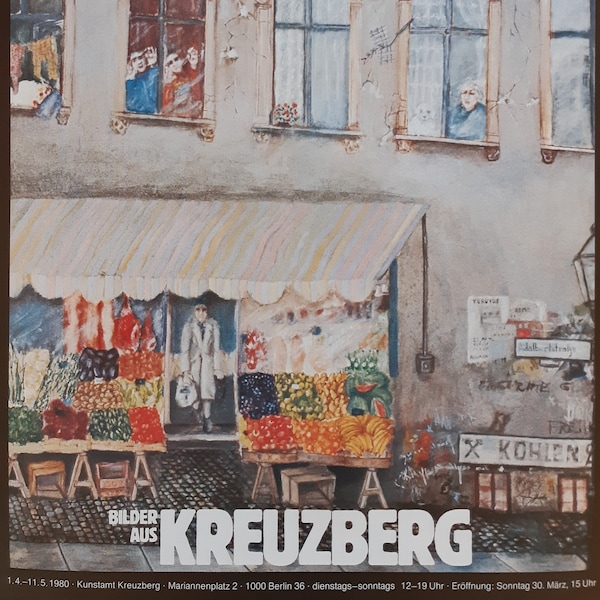 Kreuzberg Original Kunst Ausstellungsplakat