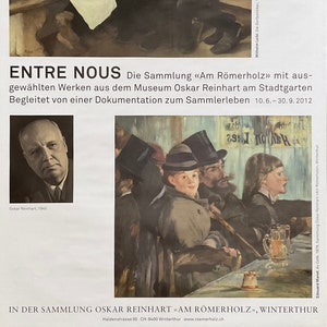 Édouard Manet &quot;Entre nous&quot; original art exhibition poster - 35.4&quot;×50.4&quot; (90×128cm)