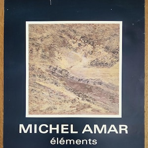 Michel Amar original art exhibition poster used - 25.4&quot;×17.7&quot; (64.5 x 45cm)