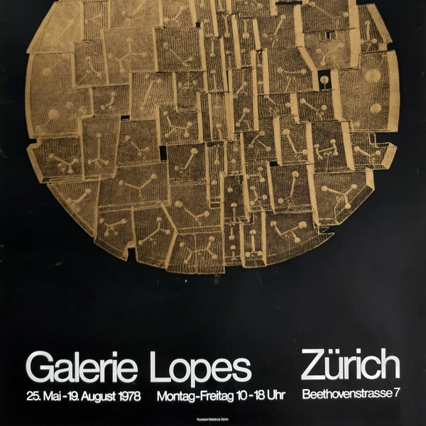 Günter Haese original art exhibition poster