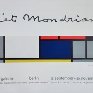 Manifesto originale dell'opera d'arte di Piet Mondrian - 33,1"×23,4" (84×59,5 cm)