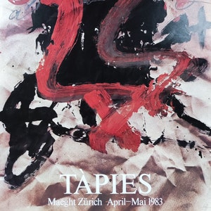 Antoni Tàpies art poster - 21.9&quot;×29.7&quot; (55.5×75.5cm)